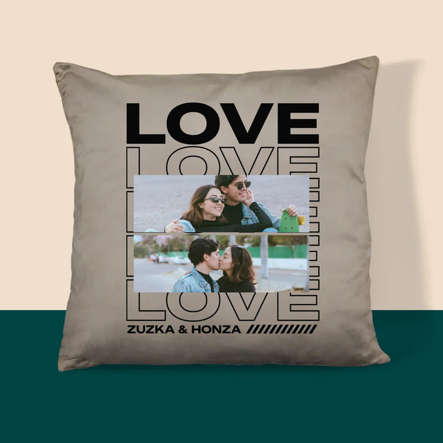 Fotokoláž: Se Slovem Love - Polštář