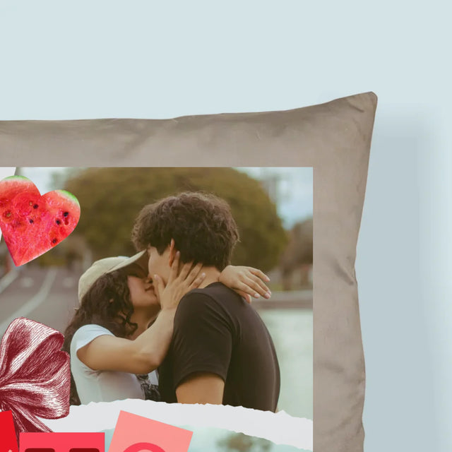 Fotokoláž: Love Retro - Polštář