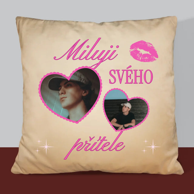 Fotokoláž: Miluji Svého Přítele - Polštář