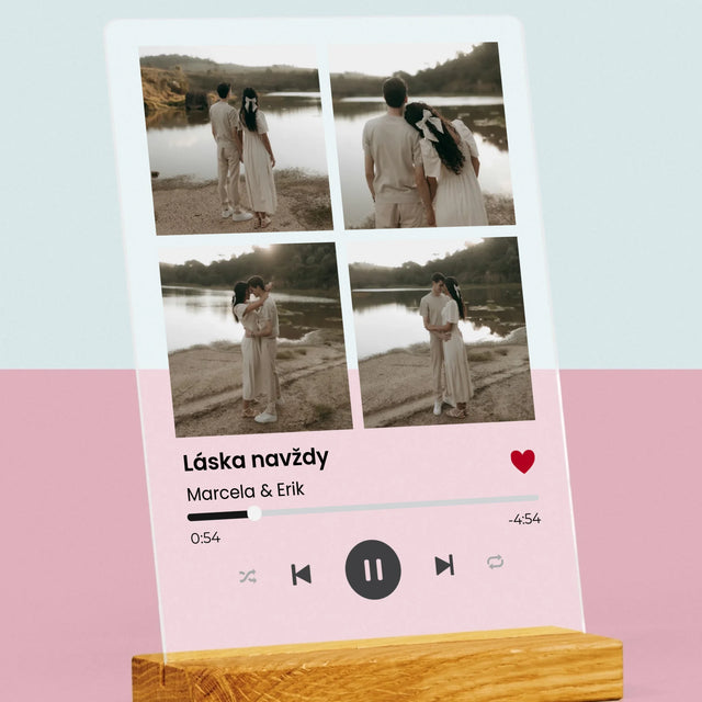 Fotokoláž: Spotify 4 Fotky - Tisk Na Akrylovém Skle