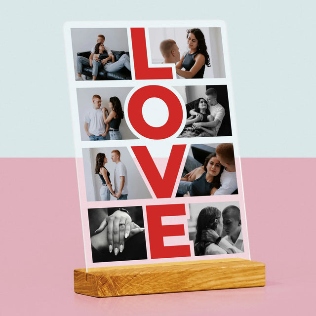 Fotokoláž: Slovo Love - Tisk Na Akrylovém Skle