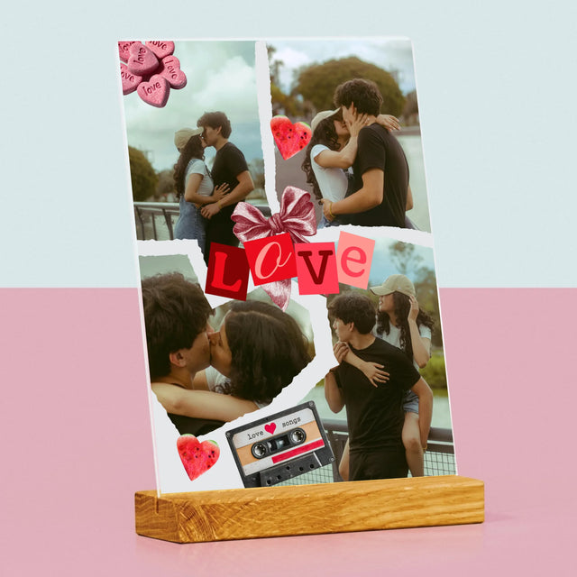 Fotokoláž: Love Retro - Tisk Na Akrylovém Skle