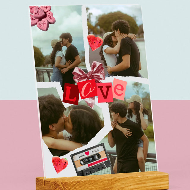 Fotokoláž: Love Retro - Tisk Na Akrylovém Skle