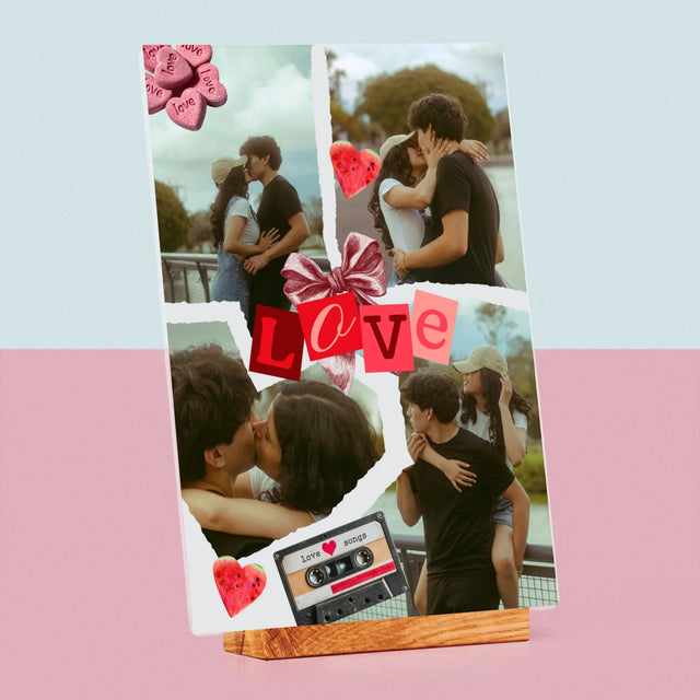 Fotokoláž: Love Retro - Tisk Na Akrylovém Skle