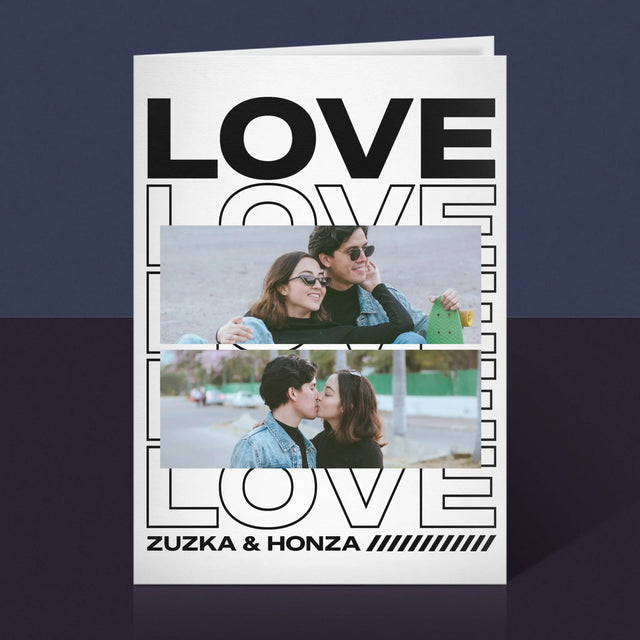 Fotokoláž: Se Slovem Love - Přání