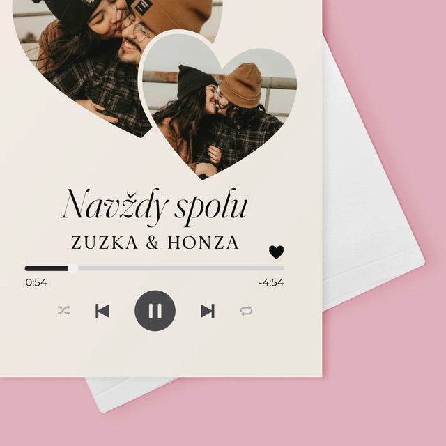 Fotokoláž: Spotify Srdce - Přání