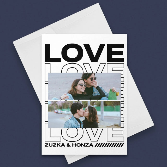 Fotokoláž: Se Slovem Love - Přání