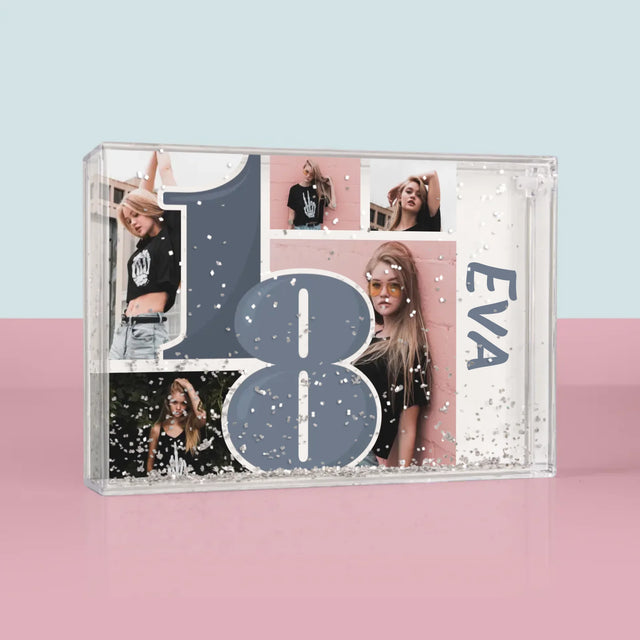 Fotokoláž: 18 Nejkrásnější Chvíle - Sněžící Fotorámeček