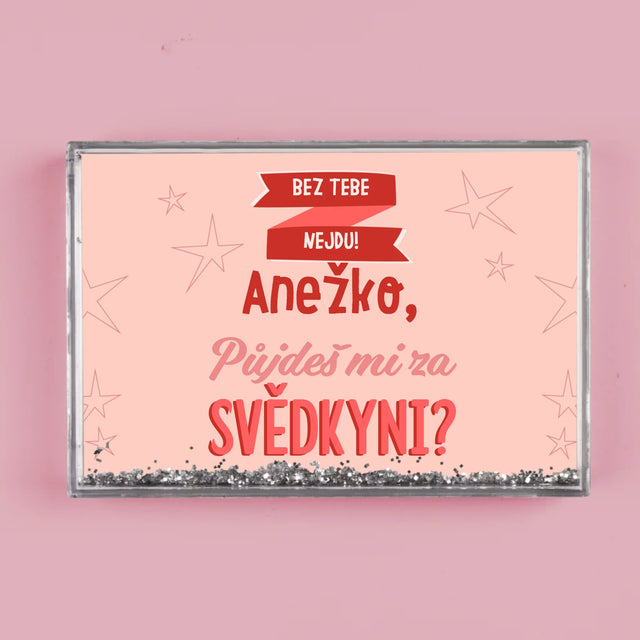 Jméno A Nápis: Bez Tebe Nejdu - Sněžící Fotorámeček