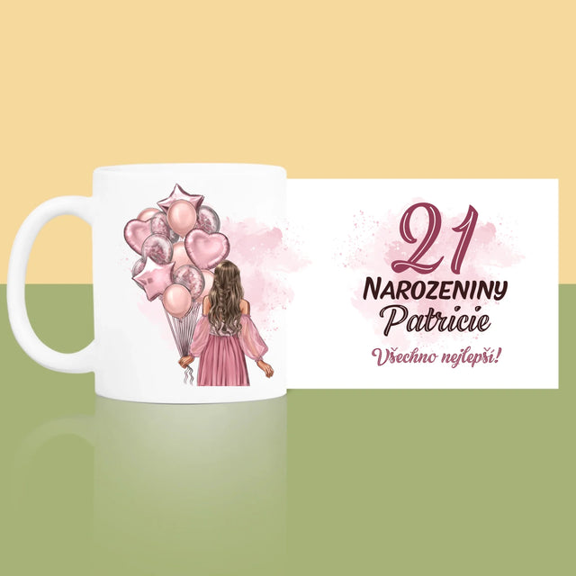 Tvůrce postav: Narozeninové balónky - hrnek s potiskem | CZ