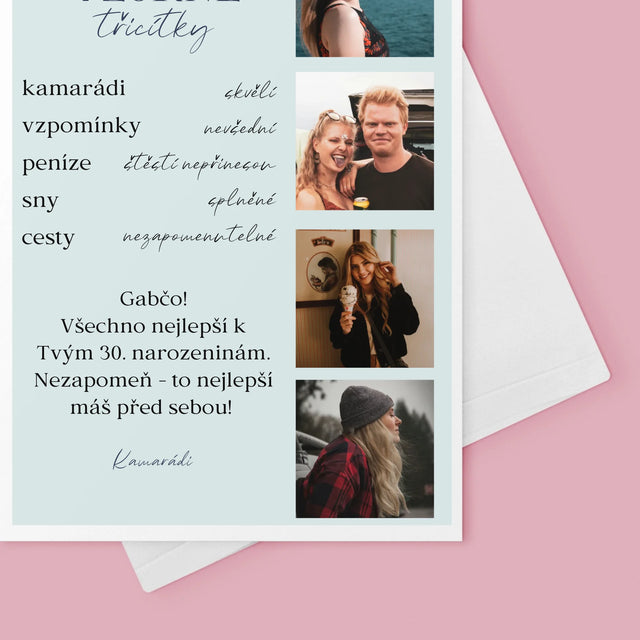 Fotokoláž: Vysvědčení Vzorné Třicítky - Přání
