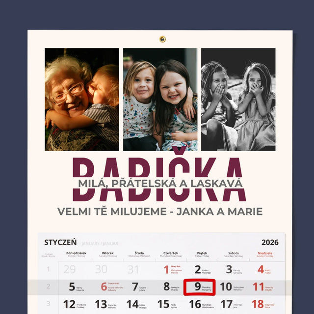 Fotokoláž: Babička - Fotokalendář