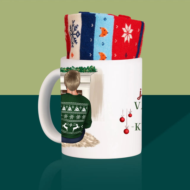 Designér Postav: Vánoční Pár - Zimní Ponožky V Hrnku