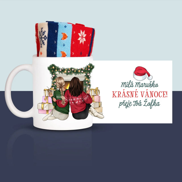 Designér Postav: Vánoční Kamarádky - Zimní Ponožky V Hrnku