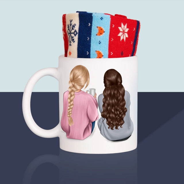 Designér Postav: Přítelkyně - Zimní Ponožky V Hrnku