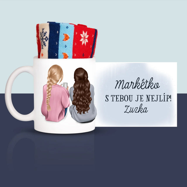 Designér Postav: Přítelkyně - Zimní Ponožky V Hrnku