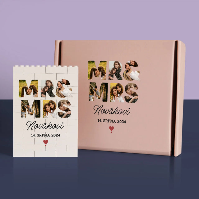 Slovo Z Fotek: Mr&Mrs - Kostky Lego