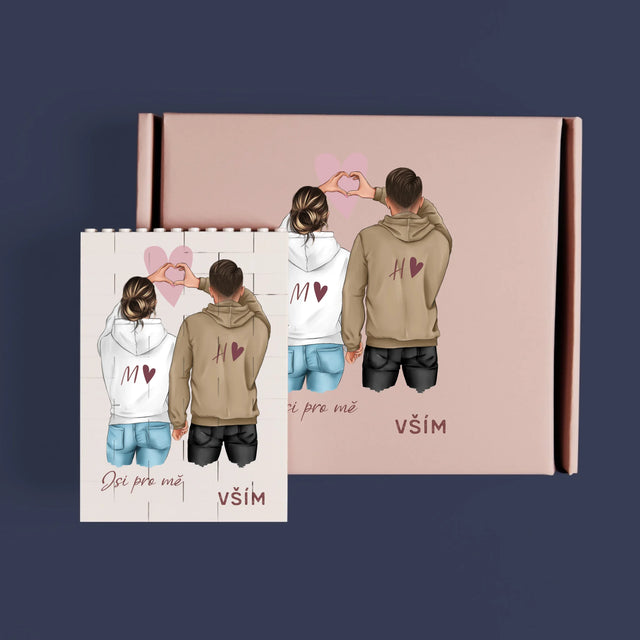 Designér Postav: Pár Srdce - Kostky Lego