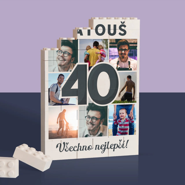 Fotokoláž: 40 Let - Kostky Lego