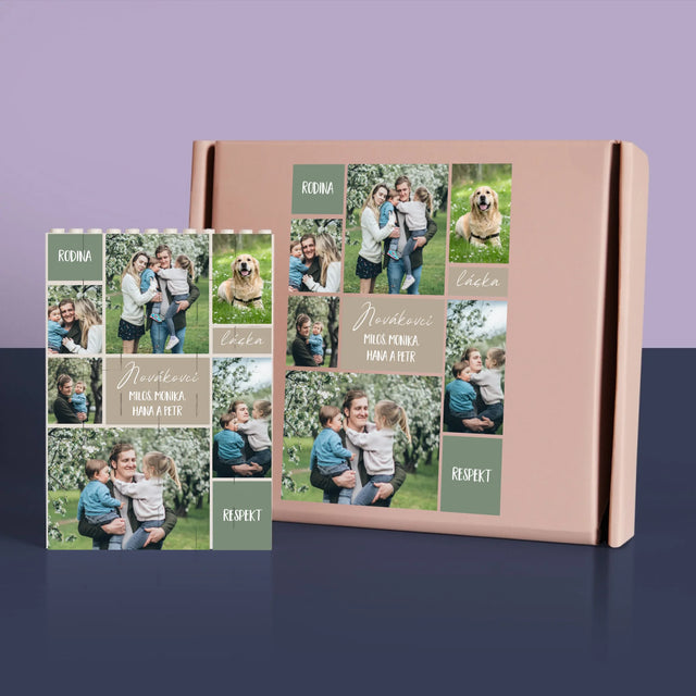 Fotokoláž: Rodinná Koláž Z Fotek - Kostky Lego