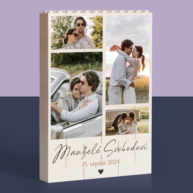 Fotokoláž: Manželé - Kostky Lego