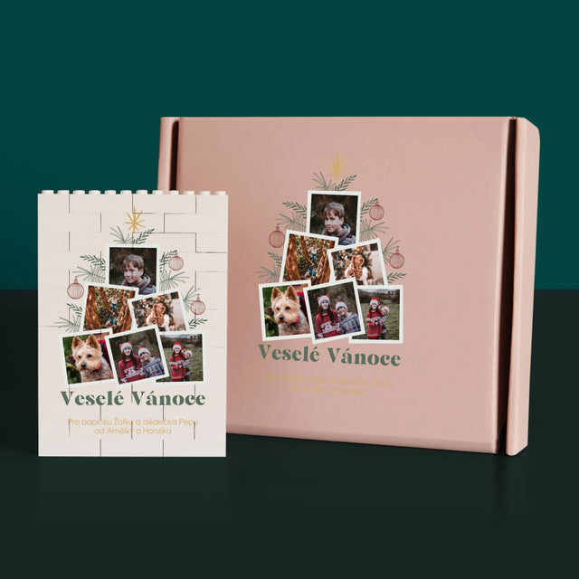 Fotokoláž: Vánoční Stromeček - Kostky Lego