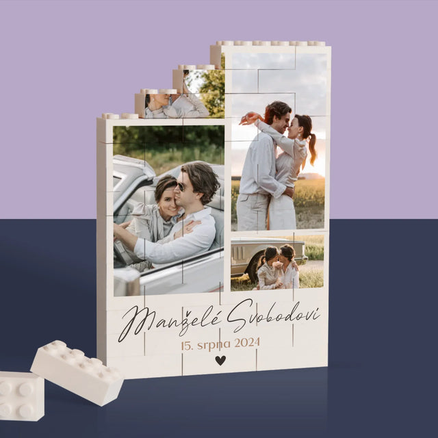 Fotokoláž: Manželé - Kostky Lego