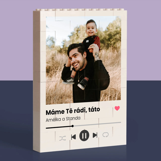 Fotka S Textem: Nejúžasnější Táta Na Světě - Kostky Lego