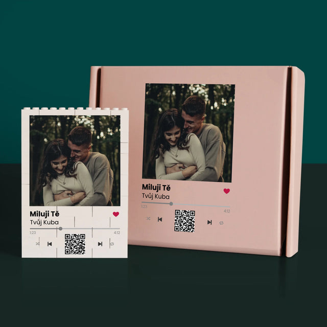 Fotka S Textem: Spotify S Kódem Qr - Kostky Lego