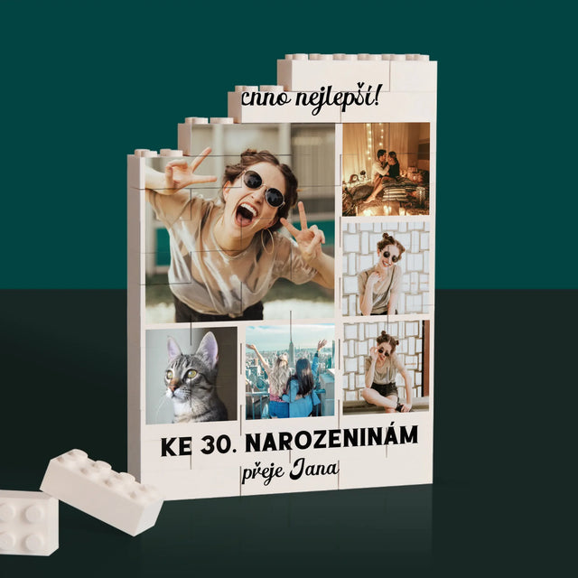 Fotokoláž: Narozeniny - Kostky Lego