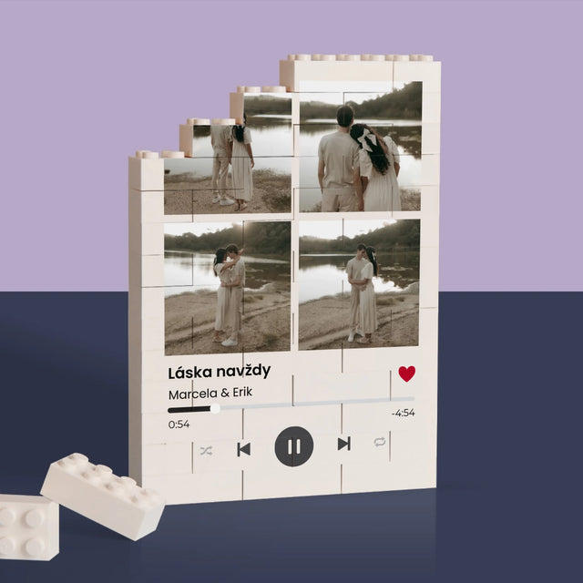 Fotokoláž: Spotify 4 Fotky - Kostky Lego