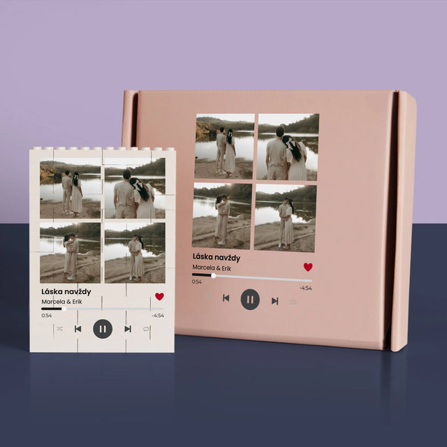 Fotokoláž: Spotify 4 Fotky - Kostky Lego