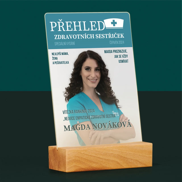 Obálka Časopisu: Přehled Zdravotních Sestřiček - Tisk Na Akrylovém Skle