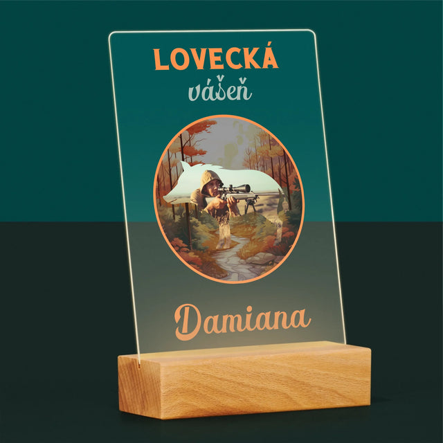 Fotka S Textem: Lovecká Vášeň Damiana - Tisk Na Akrylovém Skle