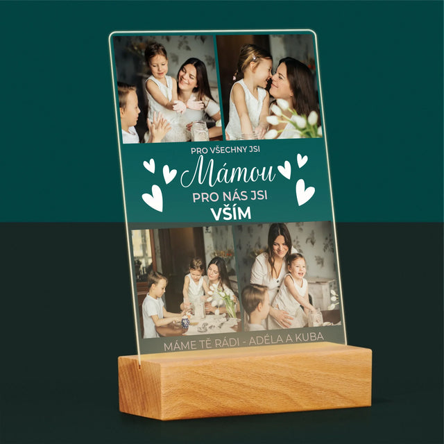 Fotokoláž: Mami, Jsi Vším - Tisk Na Akrylovém Skle