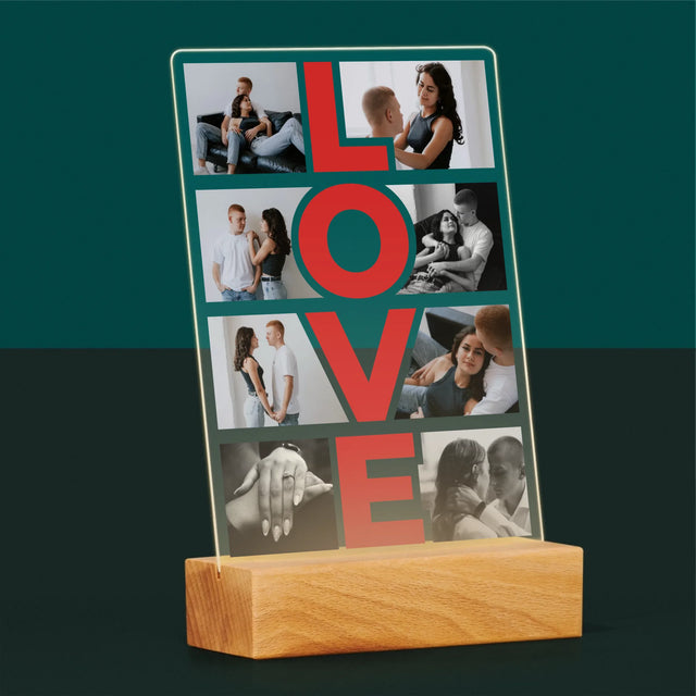 Fotokoláž: Slovo Love - Tisk Na Akrylovém Skle