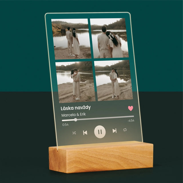Fotokoláž: Spotify 4 Fotky - Tisk Na Akrylovém Skle
