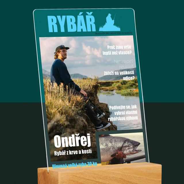 Obálka Časopisu: Rybář - Tisk Na Akrylovém Skle