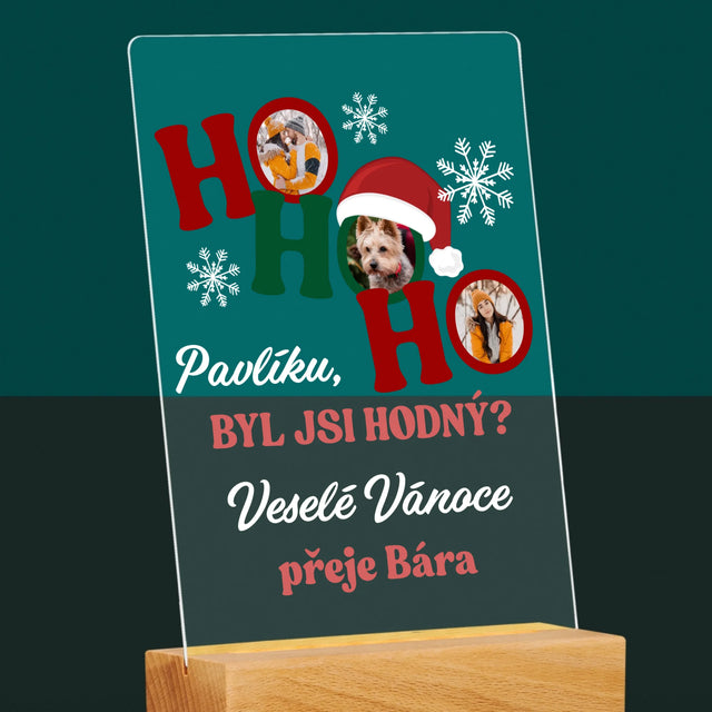 Fotokoláž: Ho Ho Ho - Tisk Na Akrylovém Skle