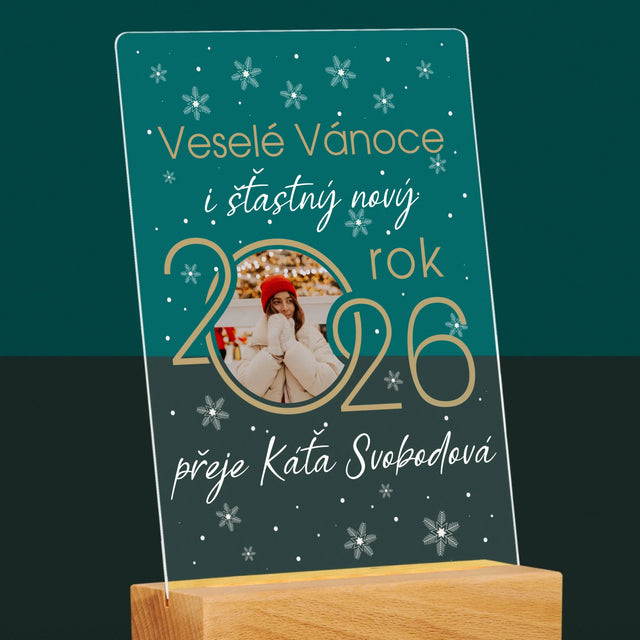 Fotokoláž: Šťastný Nový Rok - Tisk Na Akrylovém Skle