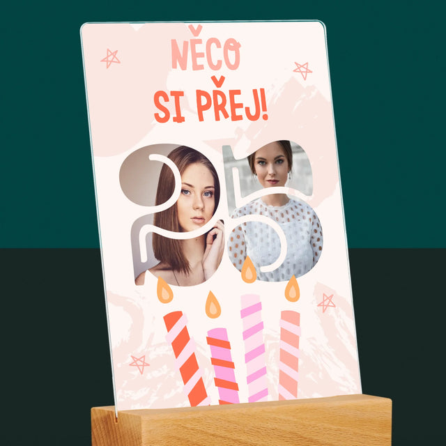 Slovo Z Fotek: Něco Si Přej - Tisk Na Akrylovém Skle