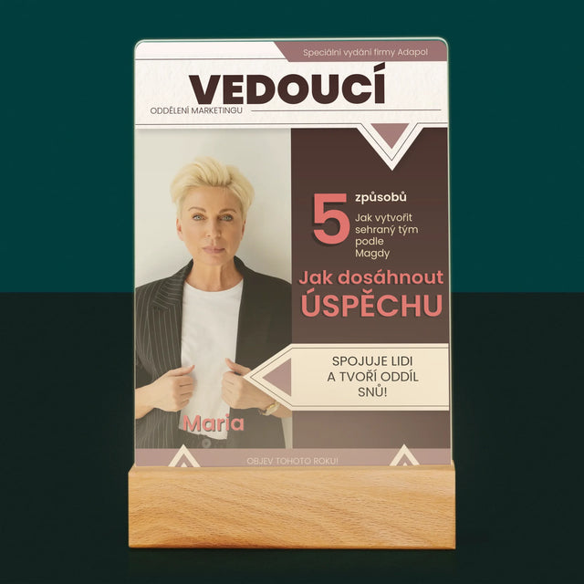 Obálka Časopisu: Vedoucí - Tisk Na Akrylovém Skle