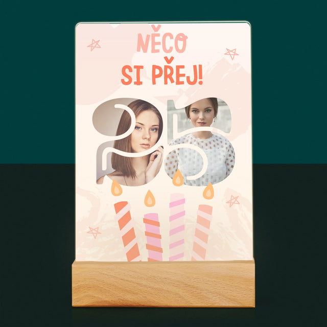 Slovo Z Fotek: Něco Si Přej - Tisk Na Akrylovém Skle