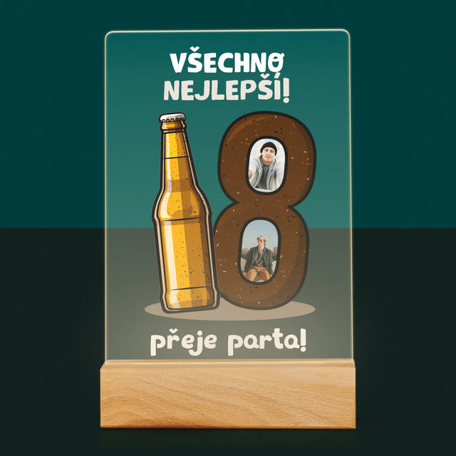Fotokoláž: 18 Pivo - Tisk Na Akrylovém Skle