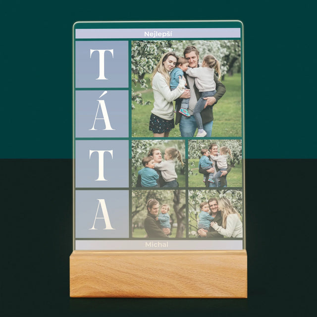Fotokoláž: Nejlepší Táta Koláž - Tisk Na Akrylovém Skle