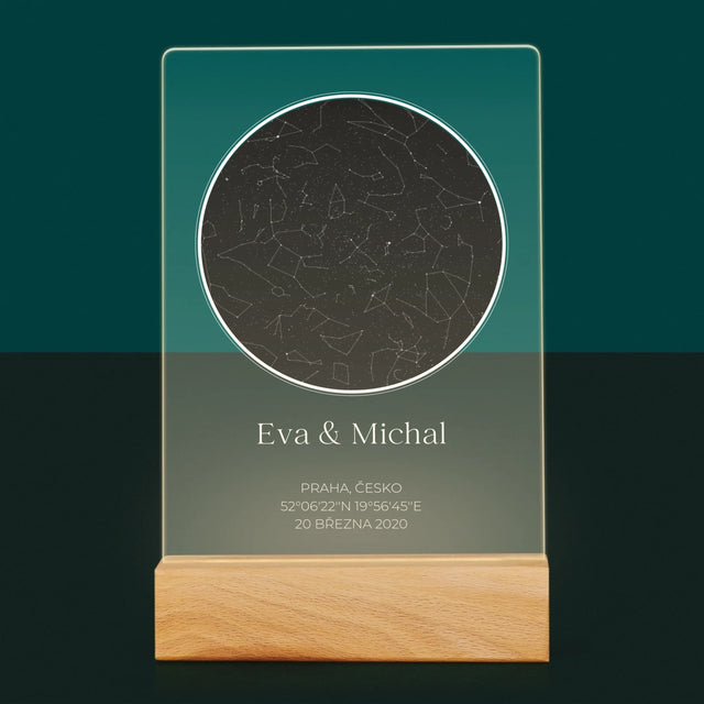 Hvězdná Mapa: Hvězdná Mapa: Pro Zamilované - Tisk Na Akrylovém Skle