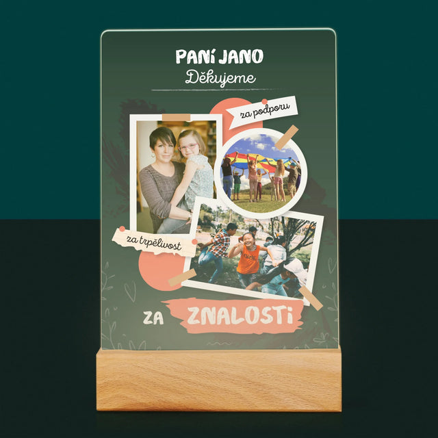 Fotokoláž: Děkujeme Za Znalosti - Tisk Na Akrylovém Skle