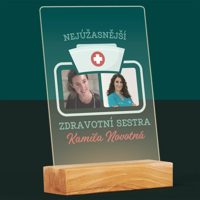 Fotokoláž: Nejúžasnější Zdravotní Sestra - Tisk Na Akrylovém Skle