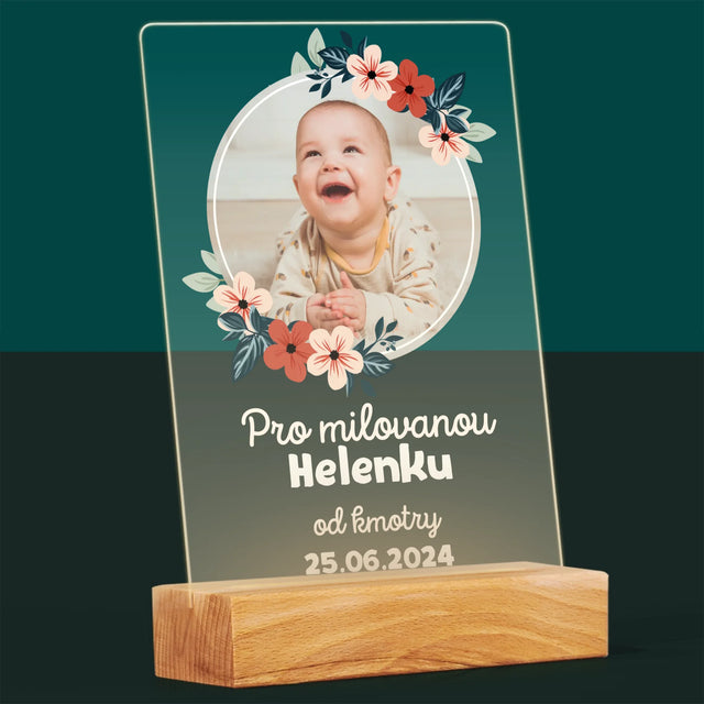 Fotka A Textem: Pro Dítě Od Kmotrů - Tisk Na Akrylovém Skle