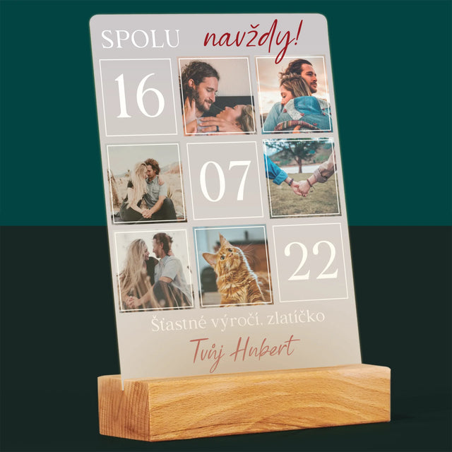 Fotokoláž: Spolu Navždy - Tisk Na Akrylovém Skle